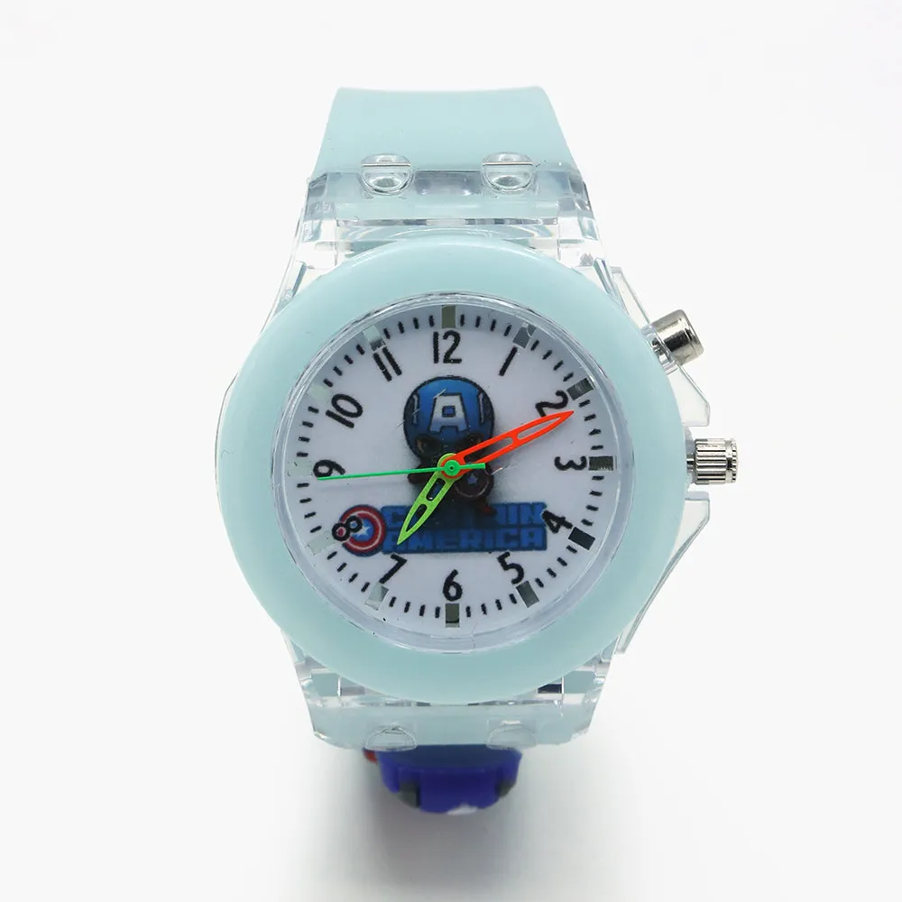 Boys Analog Light Watch - Cyan