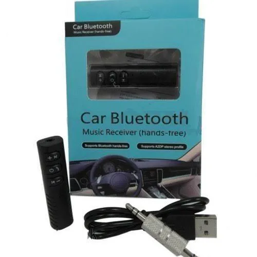 BT-450 Bluetooth 3.5mm Jack Stereo Audio Music Receiver with Microphone for Hands-Free Calling for All Smartphones