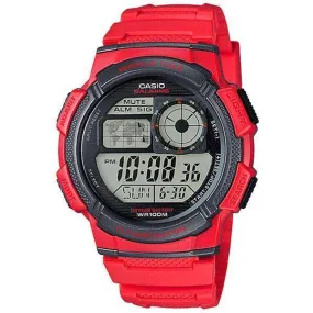 Casio AE-1000W-4A Red Resin Strap Watch for Men