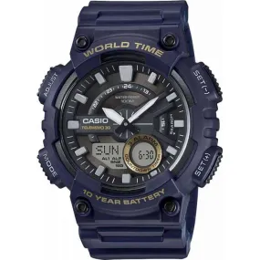 Casio AEQ-110W-2A Navy Blue Resin Strap Watch for Men