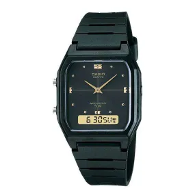 Casio AW-48HE-1AVDF All Black Resin Watch for Men and Women