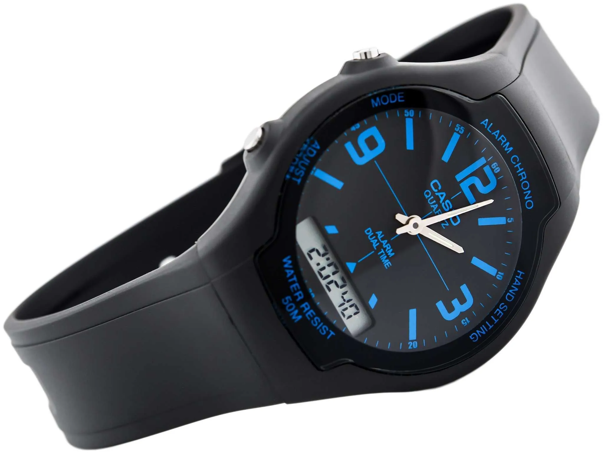 Casio AW-90H-2BVDF Black Resin Watch for Men and Women