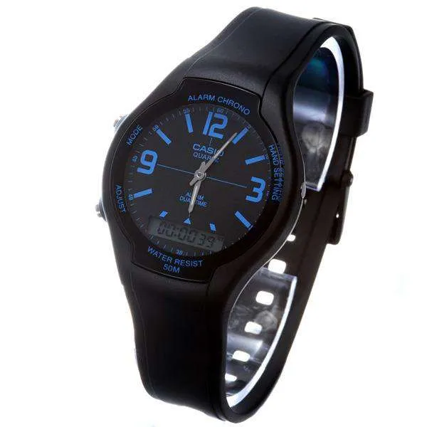 Casio AW-90H-2BVDF Black Resin Watch for Men and Women