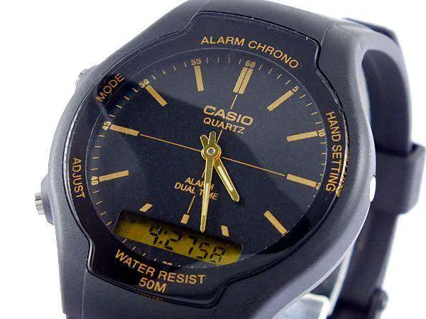 Casio AW-90H-9EVDF Black Resin Watch for Men and Women