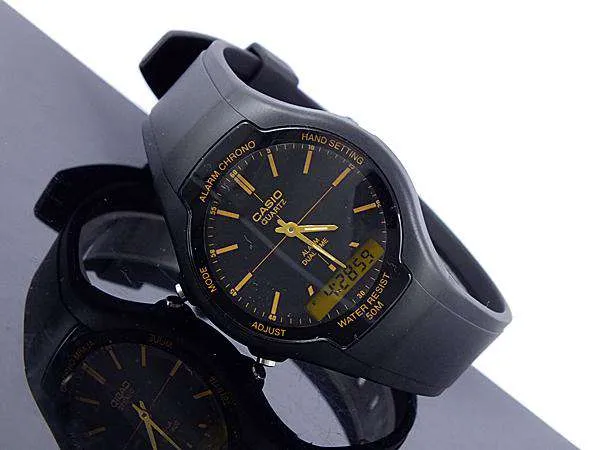 Casio AW-90H-9EVDF Black Resin Watch for Men and Women