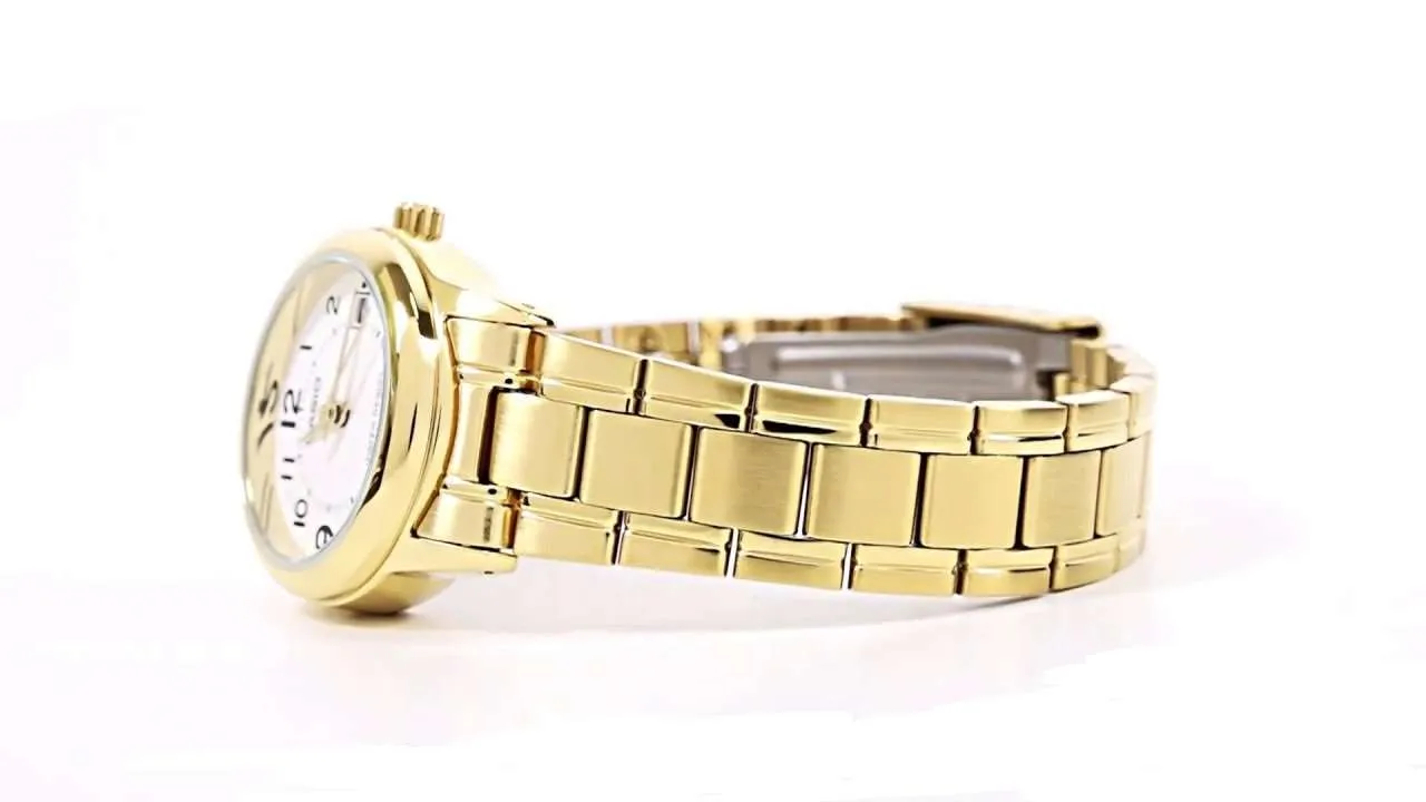 Casio LTP-V002G-7B Gold Stainless Steel Strap Watch for Women