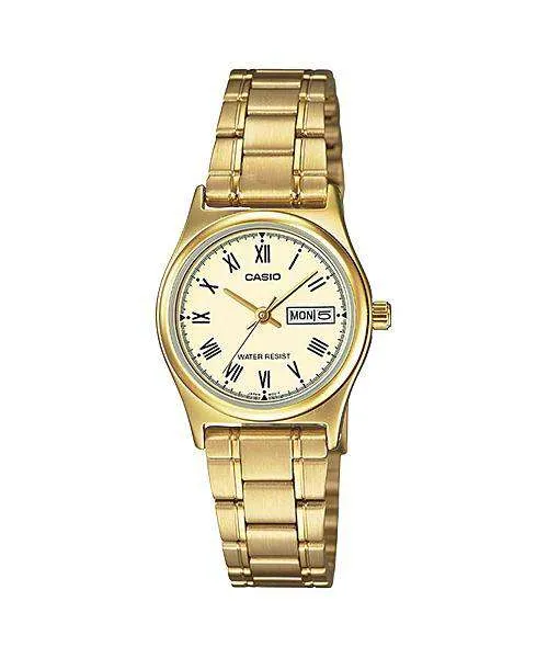 Casio LTP-V006G-9B Gold Stainless Steel Strap Watch for Women