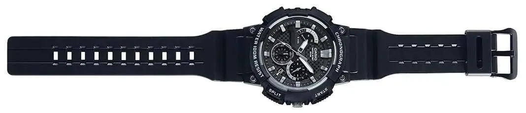 Casio MCW-200H-1AVDF Analog Chronograph Black Resin Strap Watch for Men