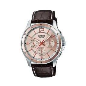 Casio MTP-1374L-9AVDF Brown Leather Strap Watch for Men