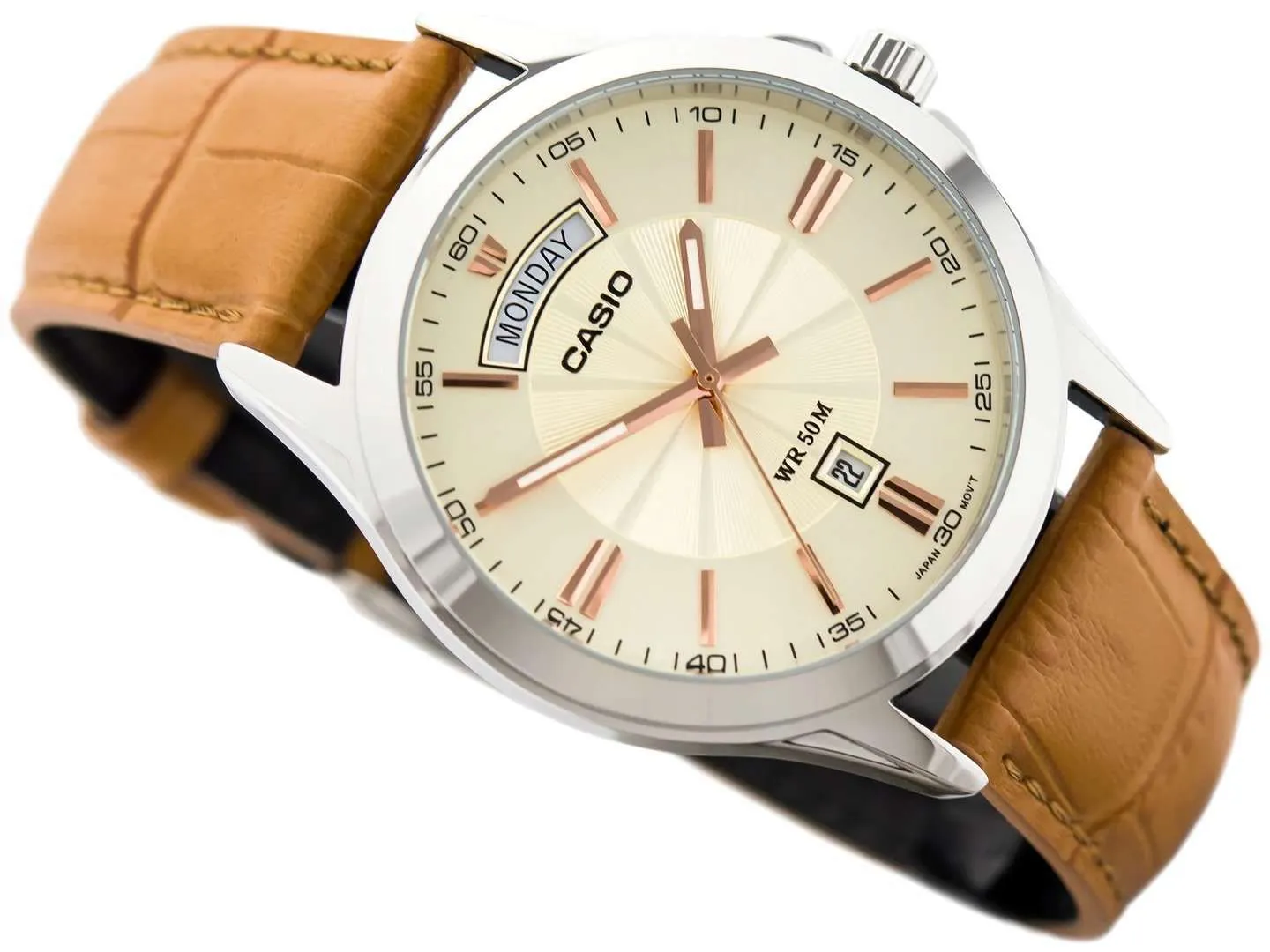 Casio MTP-1381L-9AVDF Brown Leather Watch for Men