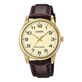 Casio MTP-V001GL-9B Brown Leather Watch for Men