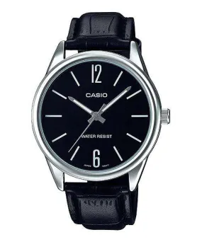 Casio MTP-V005L-1B Black Leather Watch for Men