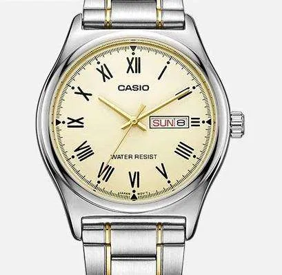 Casio MTP-V006SG-9B Two Tone Stainless Watch for Men