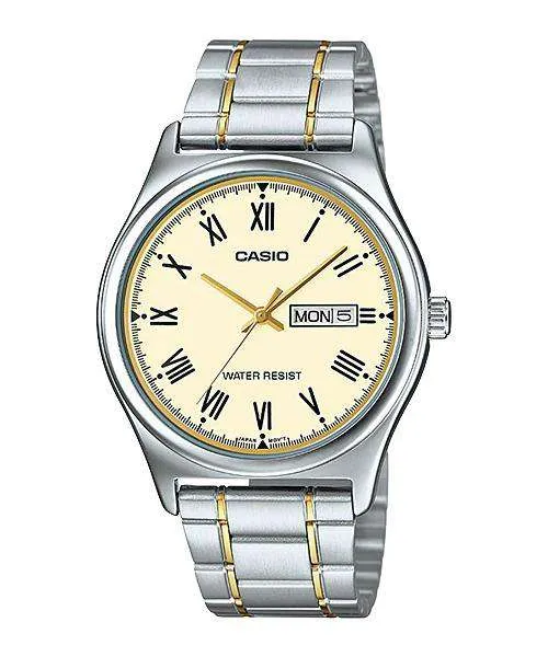 Casio MTP-V006SG-9B Two Tone Stainless Watch for Men