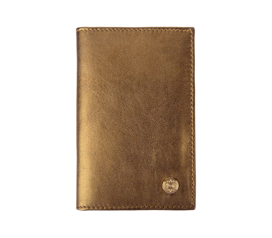 Chalki Passport Case Metallic Leather