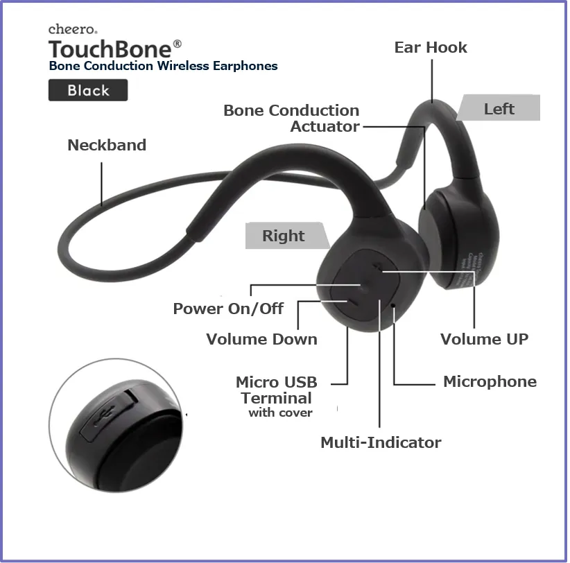 cheero TouchBone  【Bone Conduction Earphones 】