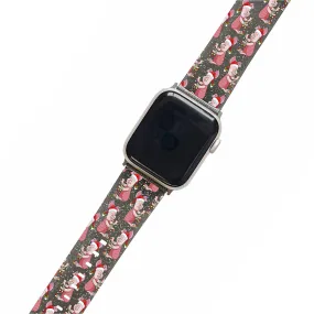 Christmas Piglet - Black Glitter Smartwatch Strap