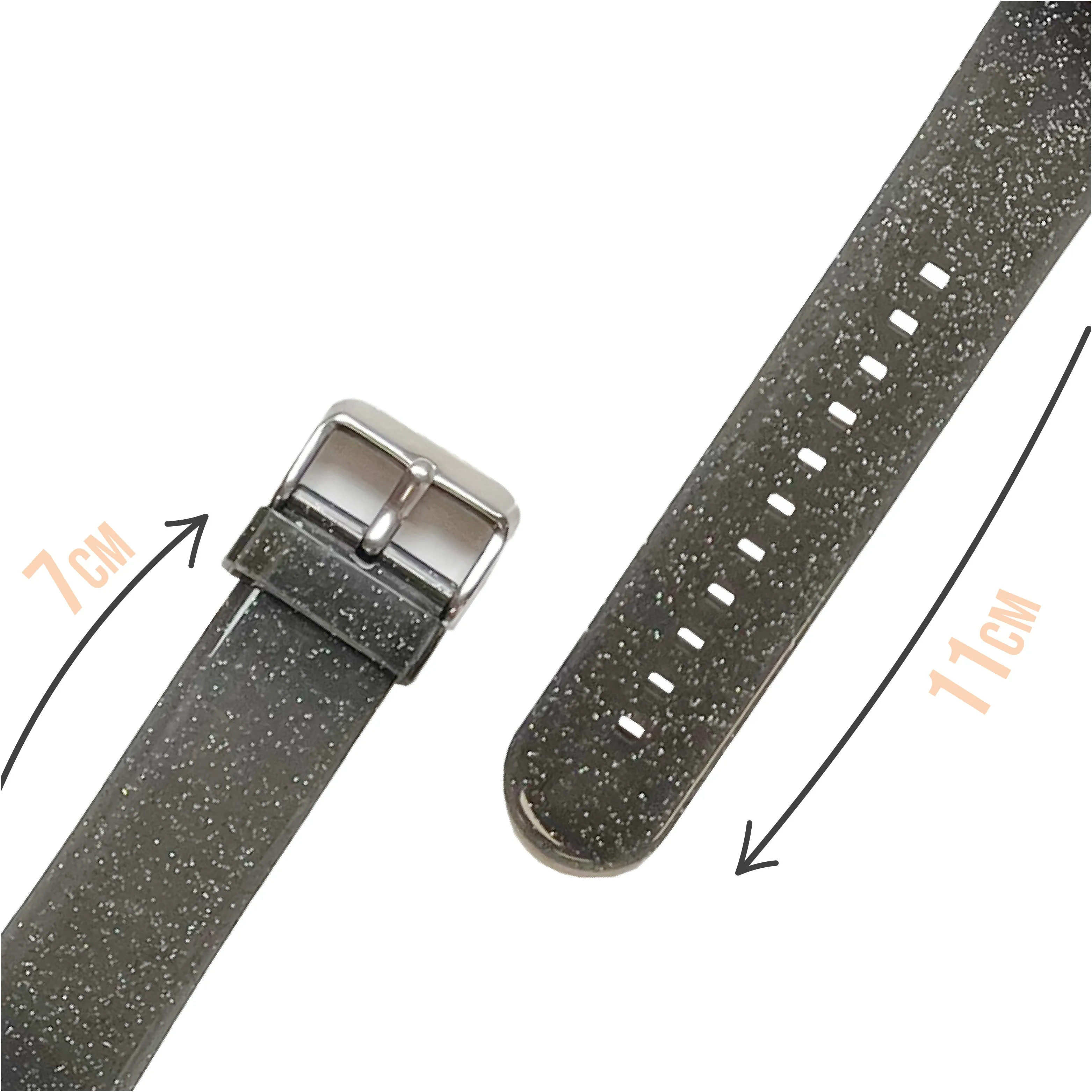 Christmas Tigger - Black Glitter Smartwatch Strap