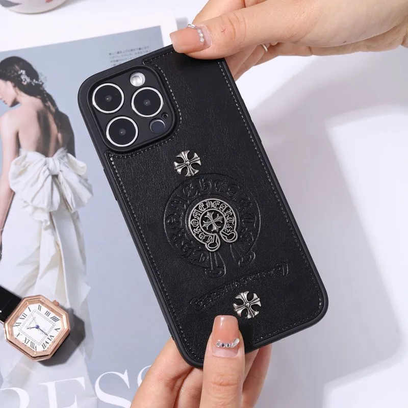 Chrome Hearts Leather Cover for iPhone