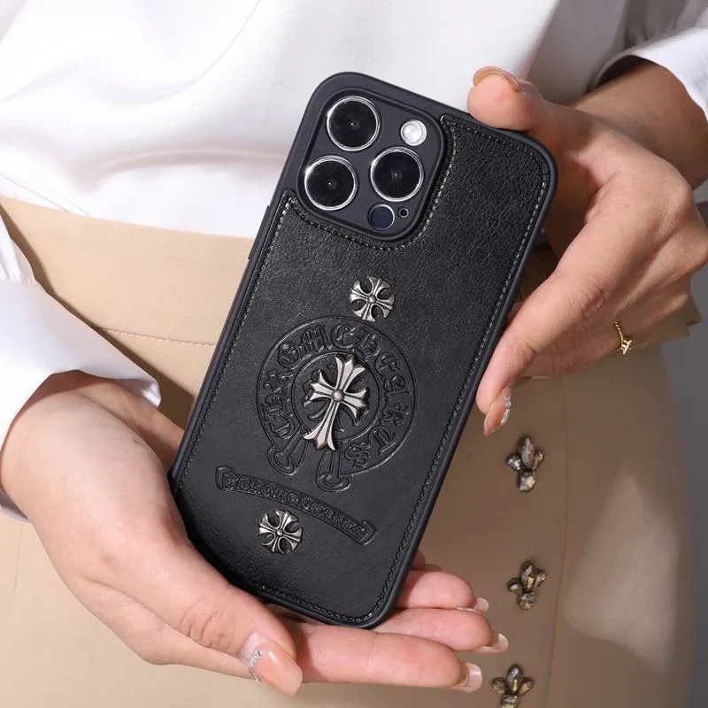 Chrome Hearts Leather Cover for iPhone