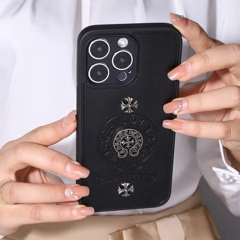 Chrome Hearts Leather Cover for iPhone