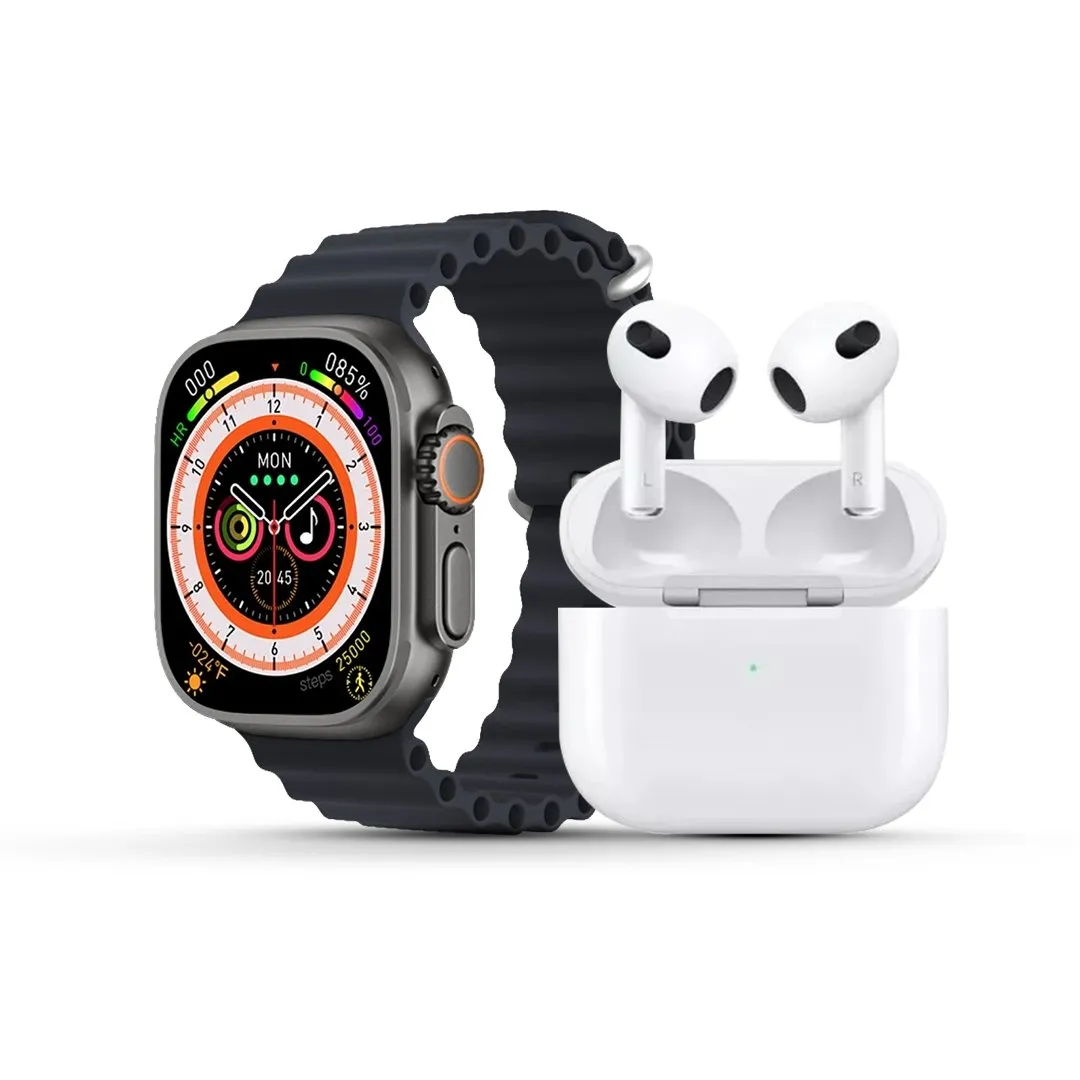 Combo AirTec 3   Smartwatch Iwo Ultra Compre 1 e Leve 2