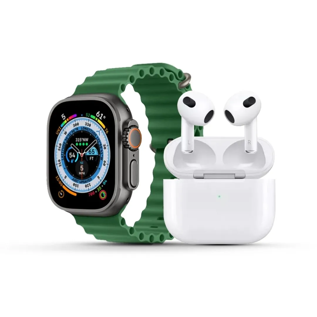 Combo AirTec 3   Smartwatch Iwo Ultra Compre 1 e Leve 2