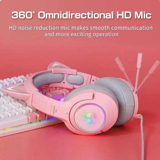 Computer Gamer Wireless Headset - Pink