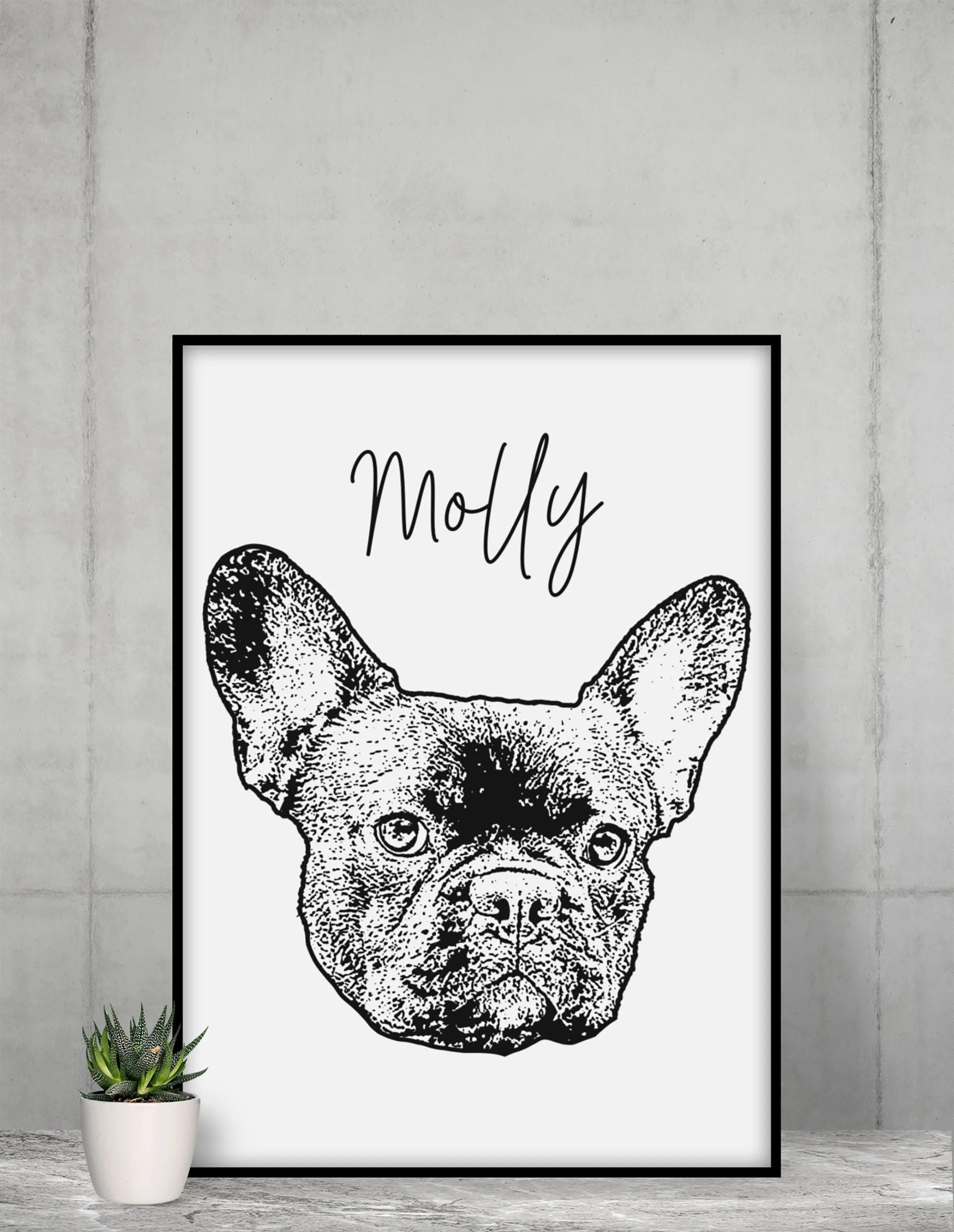 Custom pet portrait | dog portrait | cat portrait | portrait from photo | peekaboo pet | pet memorial gift | pet art | pet art print