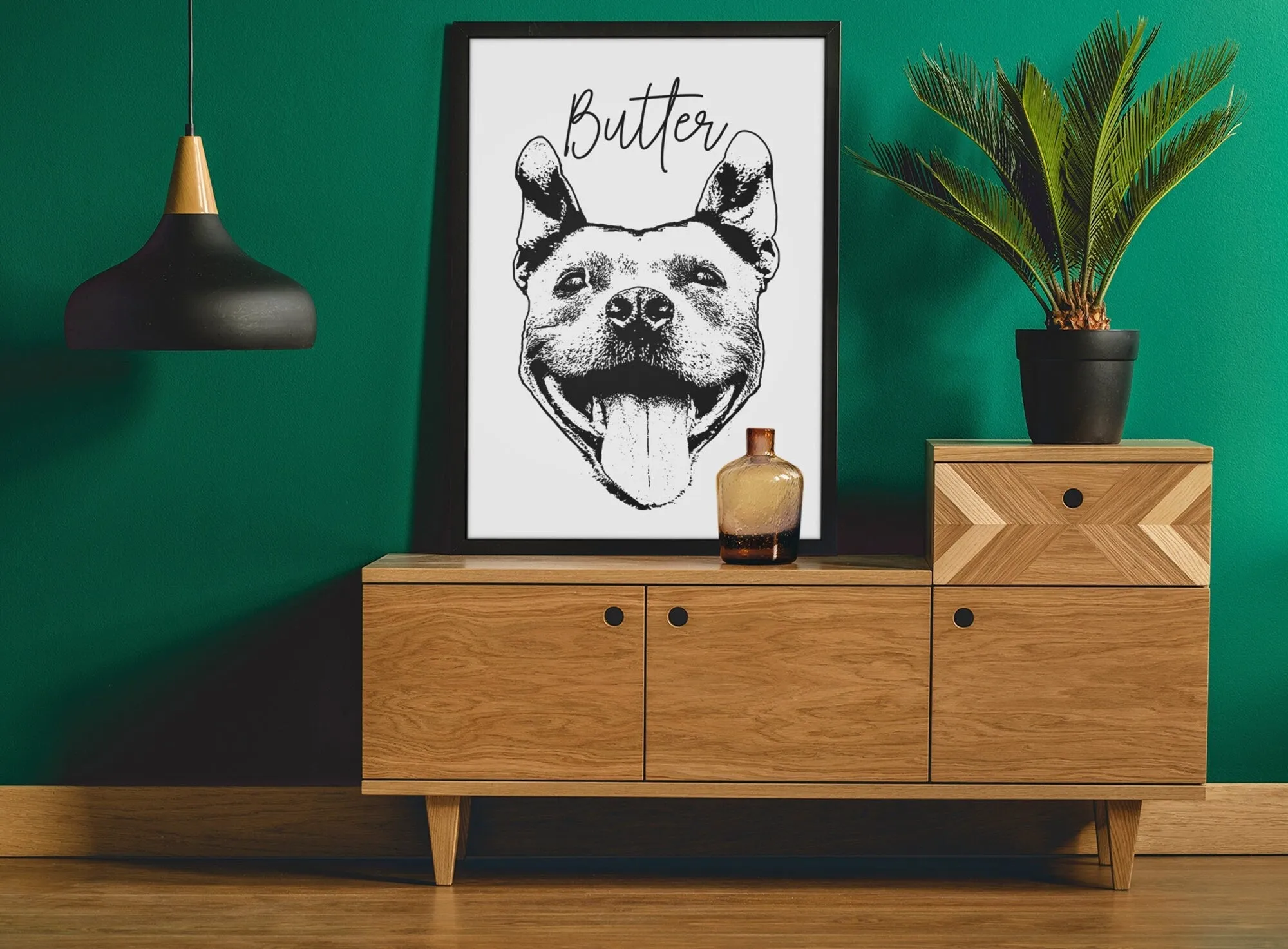 Custom pet portrait | dog portrait | cat portrait | portrait from photo | peekaboo pet | pet memorial gift | pet art | pet art print