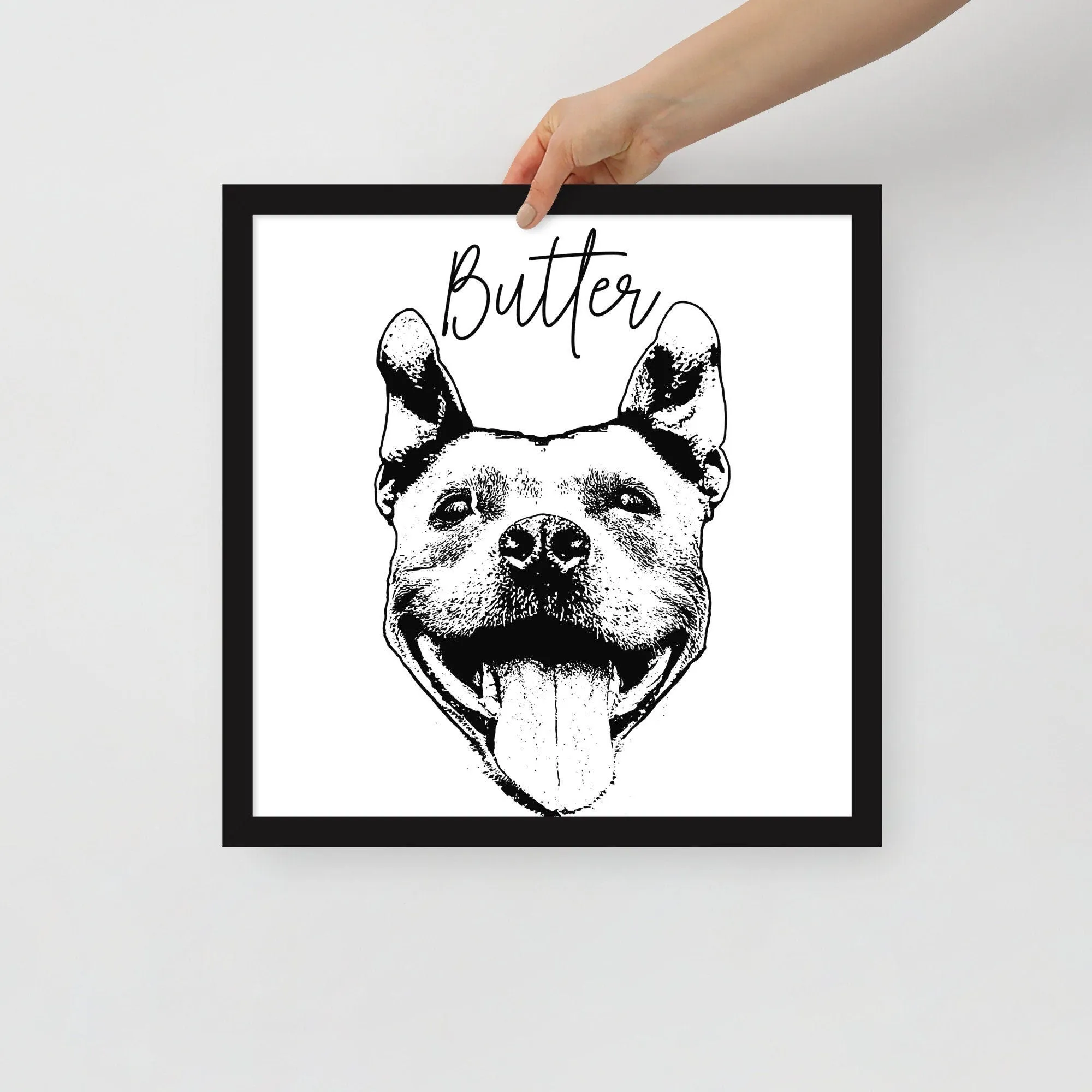 Custom pet portrait | dog portrait | cat portrait | portrait from photo | peekaboo pet | pet memorial gift | pet art | pet art print