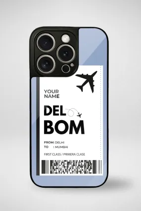 Customize Your Boarding Pass Customized Glass Mobile Case - iPhone, Samsung & OnePlus