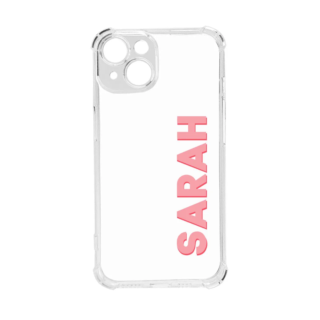 Customized iPhone 14 Case with Name TPU Clear Cover with Camera Protection