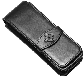 Diplomat Leather 3-Pen Case Black