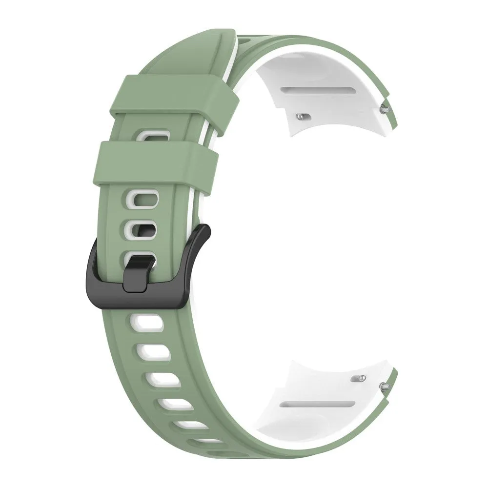 Dual color silicone watch strap for Samsung Galaxy Watch - Light Green / White