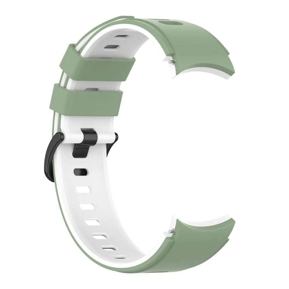 Dual color silicone watch strap for Samsung Galaxy Watch - Light Green / White