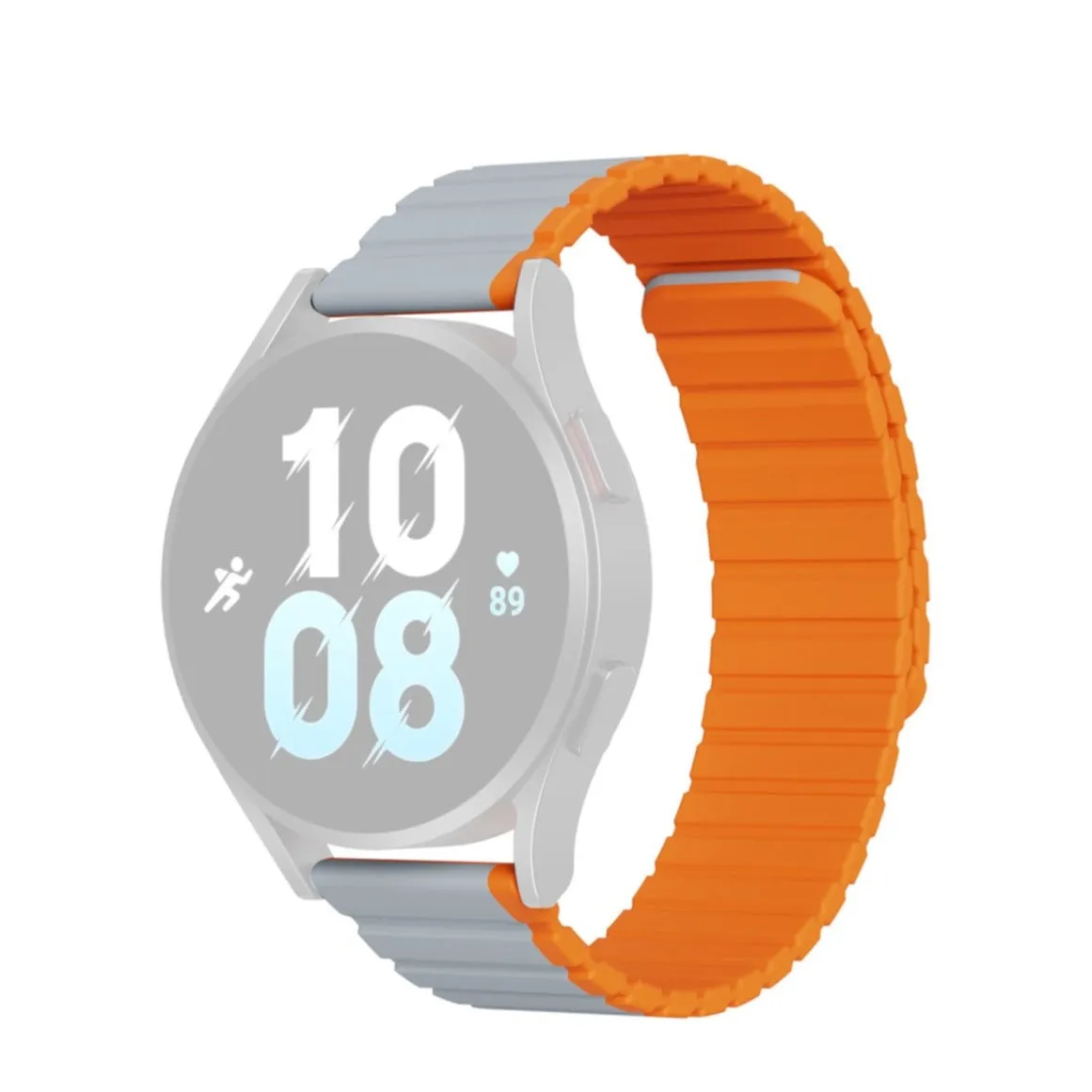 Dux Ducis - Amazfit Balance Magnet Silicone Wristband (Joint circumference: 175-235mm) - Gray / Orange