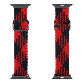 DUX DUCIS Nylon Strap for Apple Watch 1 2 3 4 5 6 7 SE (38MM/40MM/41MM) - Red/Black