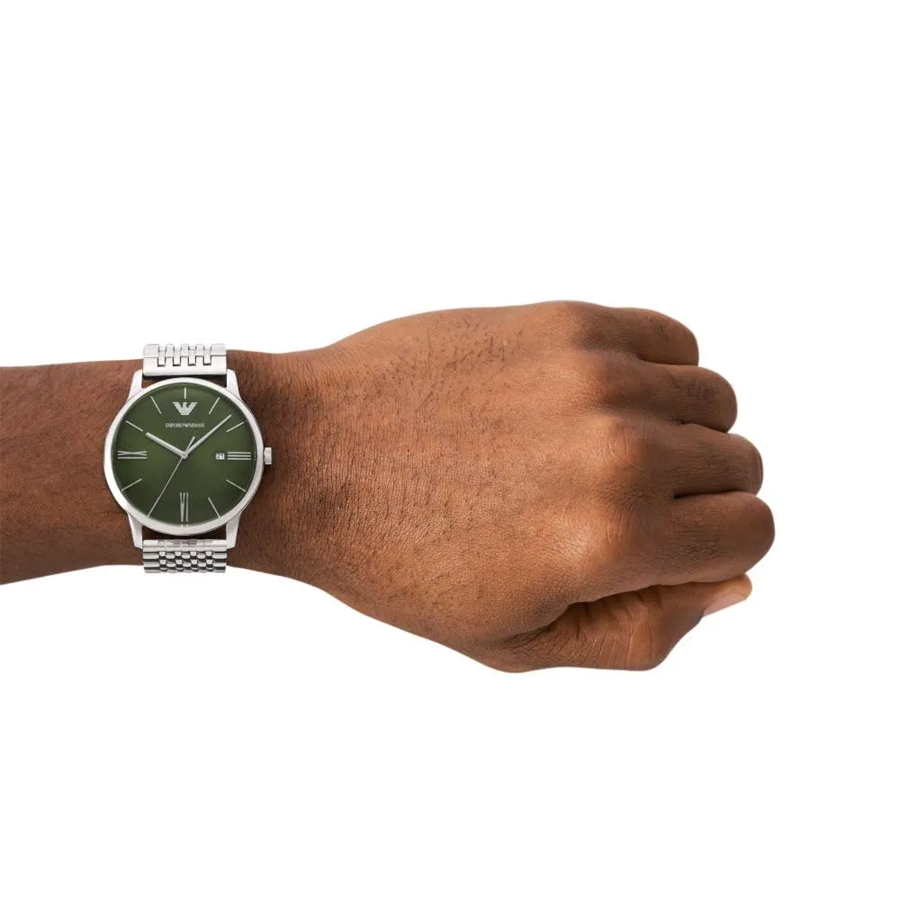 Emporio Armani Analog Green Dial Men's Watch-AR11644