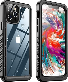 Entronix Waterproof Case for Apple iPhone 12 Pro Case, Full Body Shockproof with Built In Screen Protector, Heavy Duty Cover