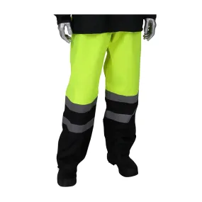 Falcon 353-1202LY-4X/5X ANSI Class E Value All Purpose Waterproof Pants with Black Bottoms