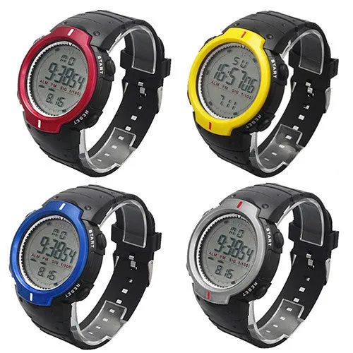 Fashion Men's Women's Waterproof LCD Digital Stopwatch Date Rubber Sport Wrist Watch