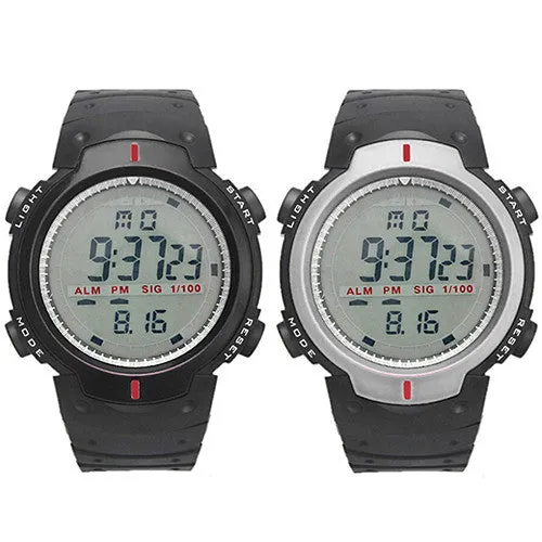 Fashion Men's Women's Waterproof LCD Digital Stopwatch Date Rubber Sport Wrist Watch