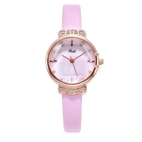 Fashion simple leather strap women's watches