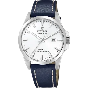 Festina Swiss Made Leather Analog Mens Watch I Model F20025/2 Quartz Movement