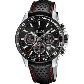 Festina Timeless Chronograph Leather Chronograph Mens Watch I Model F20561/4 Quartz Movement