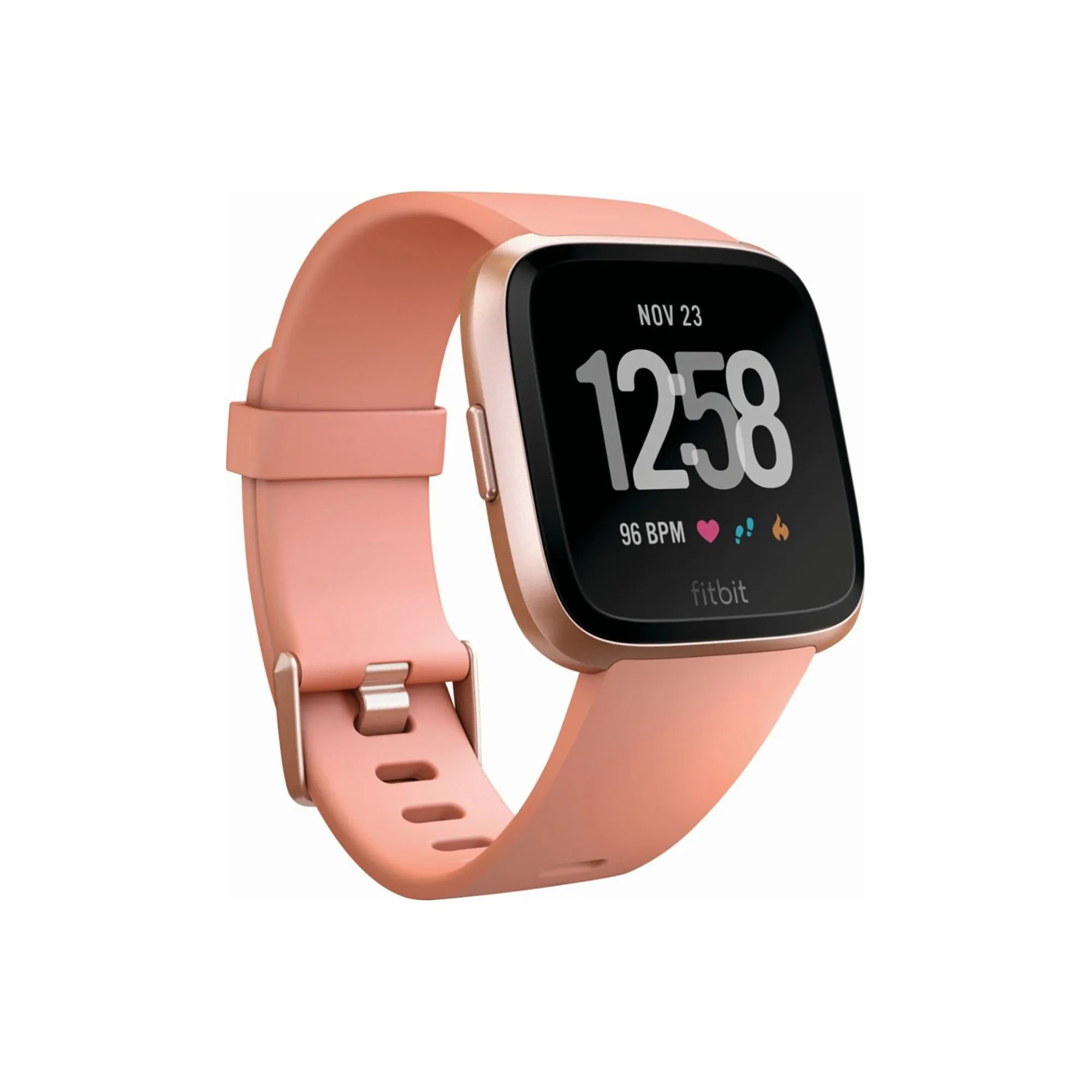 Fitbit FB504RGPK Versa Smart Watch, Peach/Rose Gold