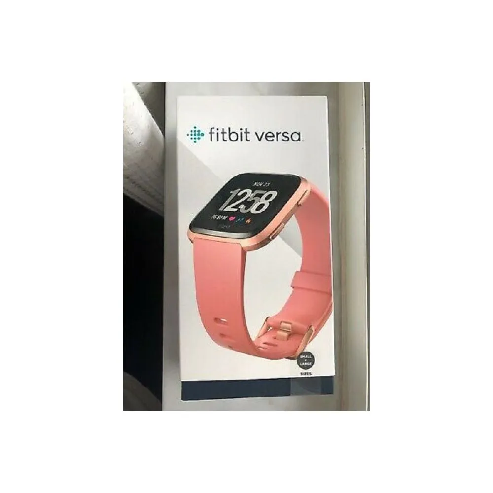 Fitbit FB504RGPK Versa Smart Watch, Peach/Rose Gold