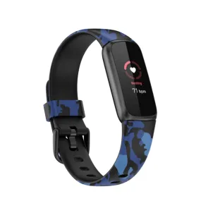 Fitbit Luxe / Luxe Special Edition replacement silicone strap with pin buckle (joint circumference: 176-241mm) - camouflage blue