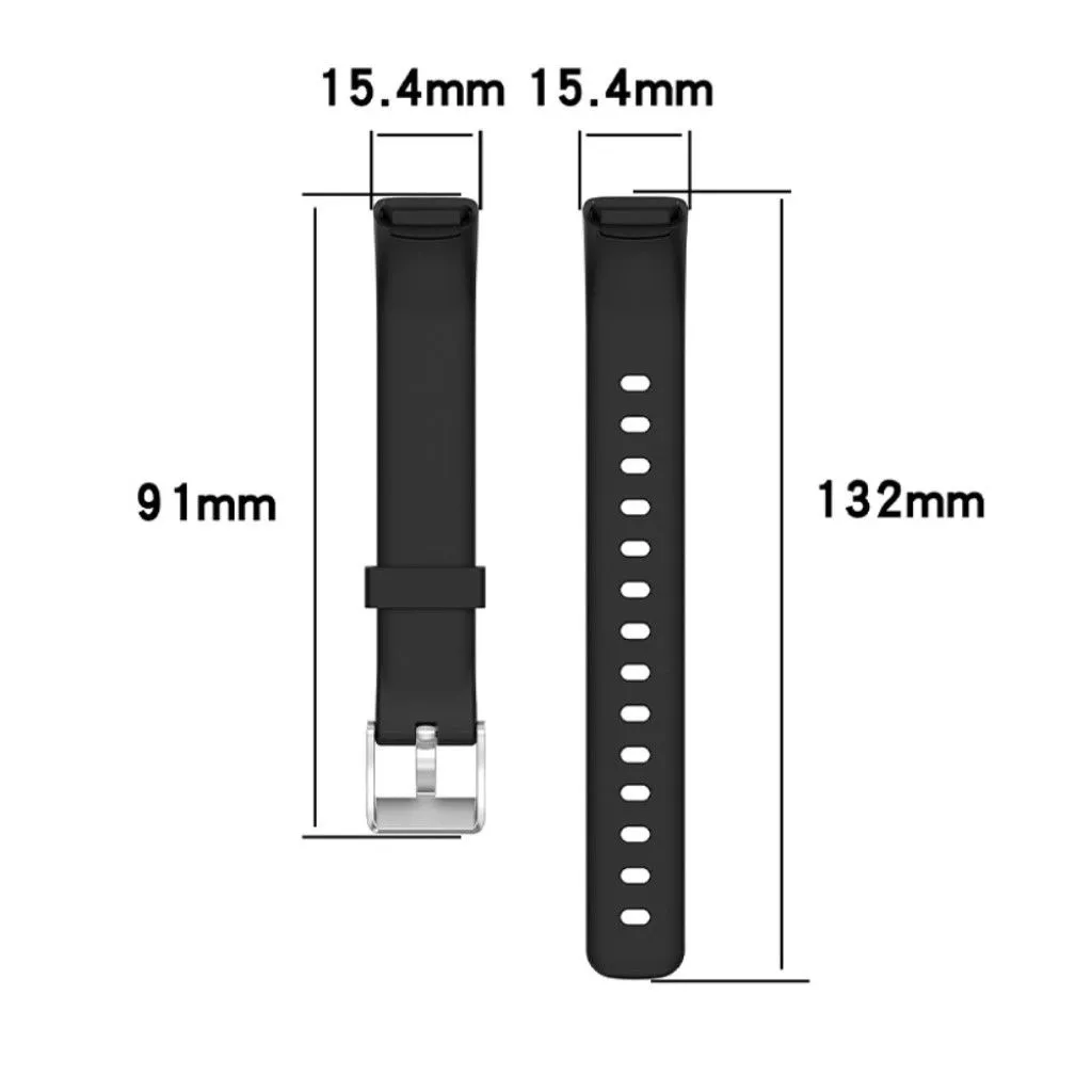 Fitbit Luxe silicone watch strap - Grey / Size: L